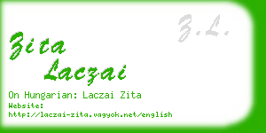 zita laczai business card